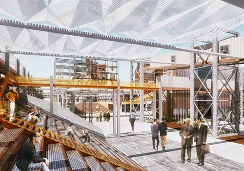NY Architectural Design Awards Winner - Crafting the Landscape in an Active Steel Plant by Yijia Xu & Zhimin Ma