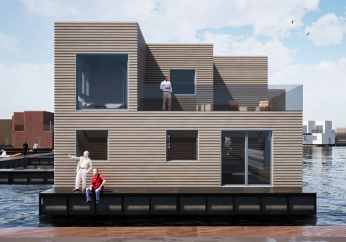 NY Architectural Design Awards Winner - Smart Manufacturing - Floating House Module with Straw Bale by Jasper Lai Jie