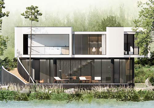 NY Architectural Design Awards Winner - Lakeside Villa by Yaqiong Song