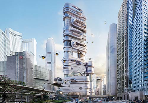 NY Architectural Design Awards Winner - Hive Mind - Hong Kong Drone Port 2040 by Fillet Edge