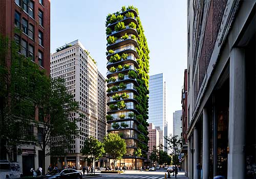 NY Architectural Design Awards - EcoSpire: Vertical Living, Vertical Farming