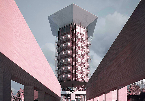 NY Architectural Design Awards Winner - TerraFlare: Uniting Air, Fire, and Community by Haochen He, Haoyang Li